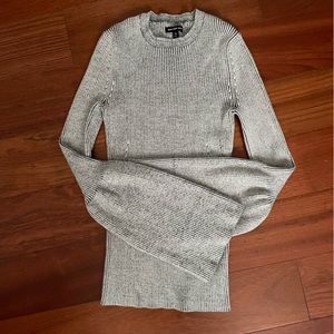 WHO WHAT WEAR Bell sleeve thick knit top